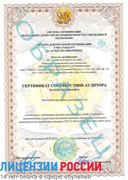 Образец сертификата соответствия аудитора Образец сертификата соответствия аудитора №ST.RU.EXP.00014299-3 Узловая Сертификат ISO 14001